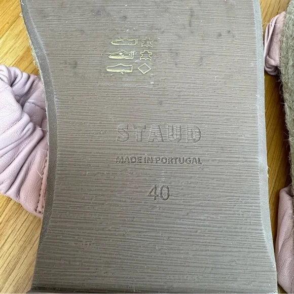 STAUD Maya Ruched Slide Espadrille Sandal in Pink Blush. EUC. 40 (9, 9.5, 10) - Picture 10 of 14